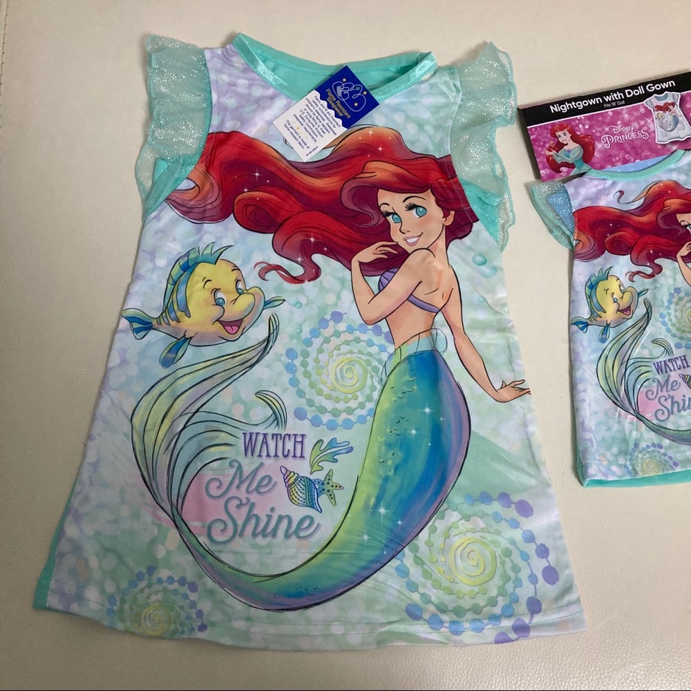 Disney Ariel Cute Nightgowns Doll Set 6202 - Picture 3 of 5